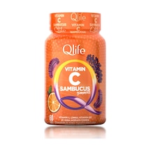 Qlife Vitamin C Portakal Aromalı Vitamin Ve Mineral içeren Takviye Edici Gıda 60 Gummies