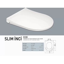Nkp Slim İnci Thermoplast Yavaş Kapanan Klozet Kapağı - Nkp0338