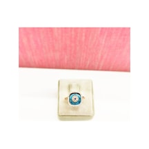 Oriental Kuyumculuk Jewellery Taşlı Göz Nazarlık Rose Gümüş Yüzük Rose