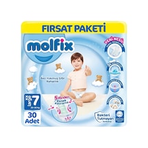 Molfix 7 Beden Bebek Bezi Fırsat Paketi 30 Adet 7 Numara