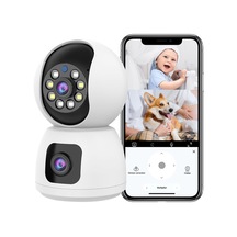 Tenfowee Akıllı Wifi Güvenlik Kamerası: Çift Lens, Renkli Gece Görüşü, İki Yönlü Ses, Hareket Algılama, Dahili/harici Kullanım Beyaz