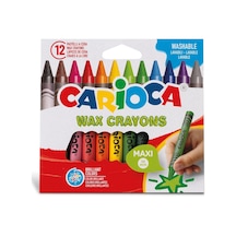 Carioca Pastel Boya Wax Maxı Yıkanabilir 12 Renk 42369 Karışık