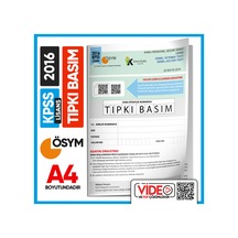 2016 Kpss Lisans Gy-gk Ösym Tıpkı Basım Çıkmış Soru Deneme Kitapçığı (VİDEO ÇÖZÜMLÜ TÜRKİYE GENELİ)