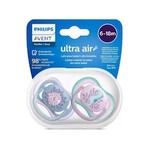 Philips Avent Ultra Air 2li Kız Bebek Emzik 6-18 Ay Kız Çok Renkli