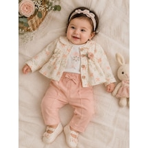 Elci Baby Müslin Kumaş Ceketli Kız Takım 6-18 Aylık - Öz3371375 - Somon