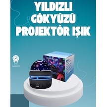 Döner Galaxy Projektör Gece Lambası Ay Ve Yıldız Işıklı Atmosfer Lamba, Usb Bağlantılı Çok Renkli