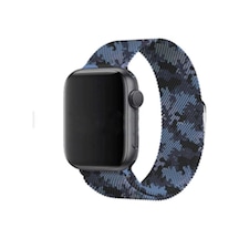 Apple Uyumlu  Watch 38 MM Krd-40 Tel Örgü Işlemeli Metal Kordon