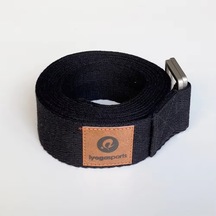 İyogasports Yoga Kemeri: %100 Organik Doğal Pamuk Siyah