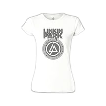 Linkin Park - Logo 2 Beyaz Kadın Tshirt 001 Linkin Park - Logo 2 Beyaz Kadın Tshirt 001