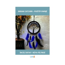 Mavi İncili Hayat Ağacı Rüya Kovanı Dream Catcher 1 Adet