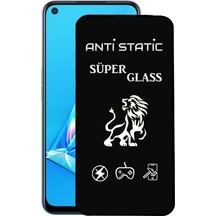 Oppo Uyumlu A72 Tam Kaplayan Anti Statik Dayanıklı Ekran Koruyucu Süper Cam