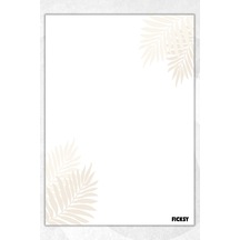 A5 Çiçek Bloknot Çizgisiz Defter - 50 Yaprak - Memopad - Notepad - Not Defteri - Not Kağıdı - 1713 Çok Renkli