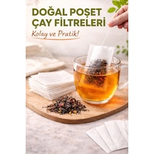 26 Adet Doğal Kağıt Çay Filtresi Pratik Kullan At Bitki Çayı, Siyah Çay Filtre Kahve Demleme Poşeti Diğer