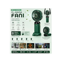 N15 Şarjlı El Fanı Dijital Göstergeli Parfümlü Serinletici Vantilatör 5 Kademe Hız Ayarlı Mini Klima Fan Boyunluk Askı İpli Katlanabilir Elde Masaüstü Boyun Askılı Kullanım Telefon Standı