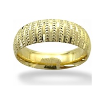 Parlak Gamze İçi Bombeli 14 Ayar Altın Alyans Yüzük