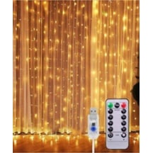 8 Fonksıyonlu 300 Ledli Perde Led Sarkıt Led 3x3 M Gün Işığı