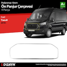 S-dizayn Ford Transit Krom Ön Panjur Çerçevesi 4 Prç. 2018 Ve Üzeri