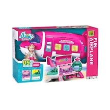 Oyuncak Aksesuarlı Pembe Uçak