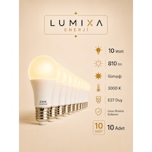 10 Watt 810 Lm Günışığı Renk Ampul 10 Adet
