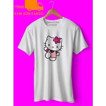 Hello Kitty Baskılı Tişört Tshirt Ücretsiz Kargo (298621965)