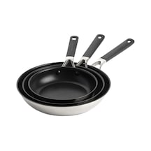 Kitchenaid Paslanmaz Çelik Kızartma Tavası Seti, Seramik Kaplama 20 Cm + 24 Cm + 28 Cm Diğer