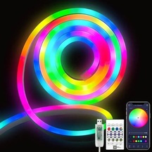 Neon Led Esnek Aydınlatma - Rgb Magıc Smart - 5 Metre Paket Ip67 - Uzaktan Kumanda + Uygulama Bx40 Renkli