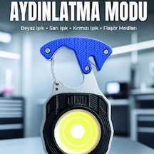 Araç Kamp Outdoor Ve Tamir İşleri İçin Çok Amaçlı Cob Led Şarjlı Kurtarma Ve Çalışma Feneri