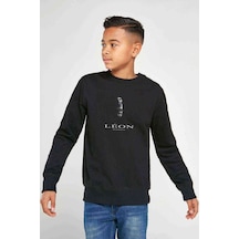 Tshirthane Leon Erık Martın Wıllen Leon The Baskılı Unisex Çocuk Siyah Sweat Siyah