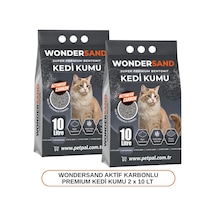 Aktif Karbon Süper Premium Kedi Kumu 10 Lt X 2 Adet