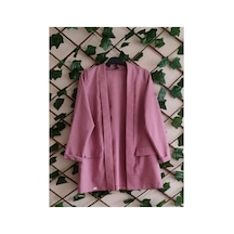 Çınar Boutique Çizgili Şal Yaka Ceket Çizgili Pembe Çizgili Pembe