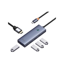 Ultrajoy 5 İ 1 Arada Usb Hub, 1x Hdmı 4k 30hz + 4x Usb 3.0 Port, Çoklayıcı Adaptör, Type-c Giri