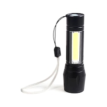 Büro Ev Ofis Hediyesi İçin Şarjlı Xpe+cob Led Kompakt Taşınır Mini El Feneri Gri