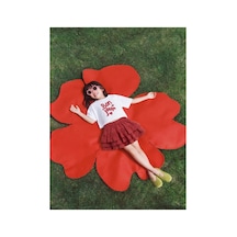Poala Kids Bonjour Crop Etekli Takım Kırmızı