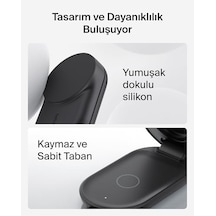 Ultracharge Magsafe Uyumlu 3 Ü 1 Arada Qi2 25w Kablosuz Şarj Cihazı, 16,, Airpods, Pixelsnap, Dönüştürülebilir Masaüstü Standı, 45w Adaptör, Siyah