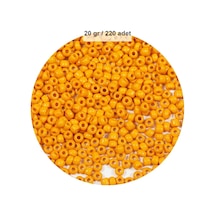 Turuncu Renk 4 Mm Yaklaşık 220 Adet/20 Gram Cam Boncuk Oya Yazma Bileklik Ve Kolye