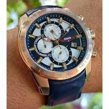 G-force Js15 Orjinal Miyota Mekanizma Spor Lacivert Erkek Kronograf Kol Saati Lüks Kutulu Rose Gold