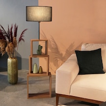 Homing Kumaş Başlıklı Modern Raflı Lambader Ayd-2901