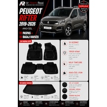 Peugeot Rifter 2019-2026 Araca Özel 3d Paspas + 3d Bagaj Havuzu