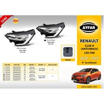 R.clıo V Hatcback 2020 2023 Far Krom Çıtalı Moto Ballast Beyin Dahil Sağ