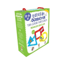 Bebeğim Öğreniyor Tak-Çıkar Kartlarım-Renkler Şekiller- Sincap Kitap