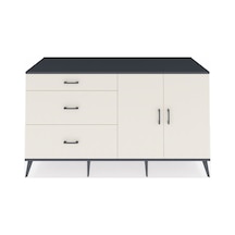Kronos Konsol 2 Raflı 3 Çekmeceli 2 Kapaklı 176x59x99 Antrasit-aytaşı Aytası/aytası - Antrasıt