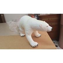 Plastik Oyuncak Büyük Boy Beyaz Kutup Ayısı 40 Cm
