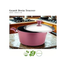 9 Parça Granit Set Çelik Kapak - Mürdüm Mürdüm