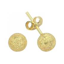 Sembolgold 14 Ayar Altın İğne Top Küpe