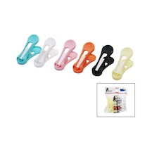 12pcs Yaysız Plastik Renkli Mandal 4767 - Net2342-7648 Çok Renkli