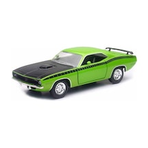 New Ray 1 25 19 Cm Muscle Model Araba 1970 Plymouth Cuda Yeşil