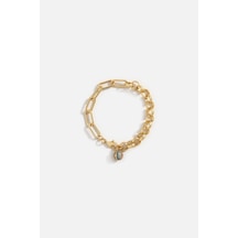 Top Detaylı Zincir Bileklik Gold