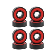 Lemestar 8 Adet Hibrit Seramik Kayar Rulem, Kaykay Tekerlekleri İçin Yüksek Hızlı, Yüksek Sıcaklığa Dayanıklı, Çift Taraflı Korumalı 8x22x7mm