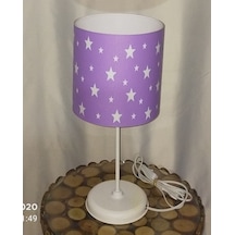 Lila Yıldız Genç Odası Çocuk Odası Yatak Odası Abajur