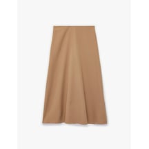 Koton Yüksek Bel Regular Fit Kloş Maxi Etek Ten Rengi 6wak70182uw Ten Rengi
